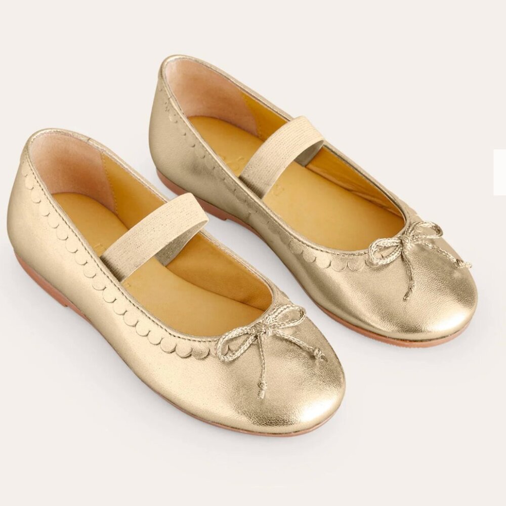 Boden Gold Leather Ballet Flats US 5.5 AND US 6 Available
